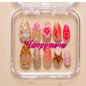 Pink & Nude Floral Mix Press-On Nails